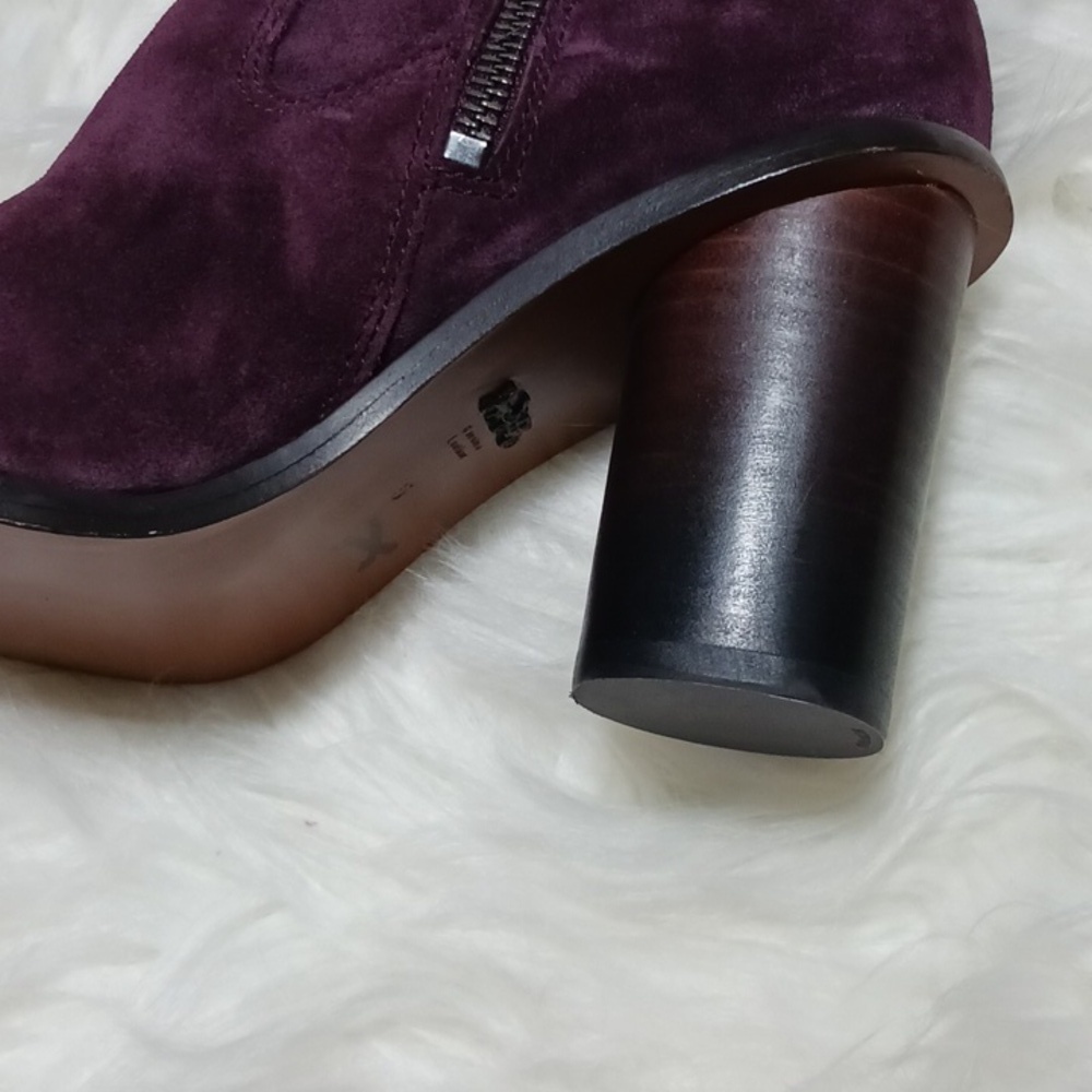 NWT Elegant Coach Purple Suede Women's Boots,size 5 - Picture 2 of 6
